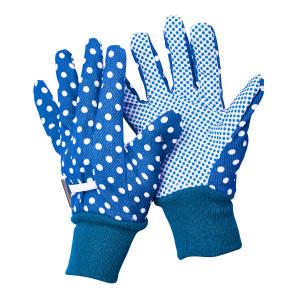 China Construction Blue PVC Dotted Garden Work Gloves for Home- and DIY Projects C3819-B factory