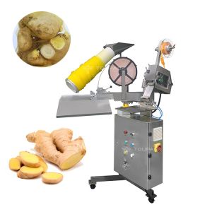 Manual Garlic Mesh Bag Packing Machine With Staples Semi Auto Ginger Mesh Bag
