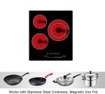 CE LED Display Built in 3 Burner Ceramic Cooktop