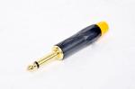 High quality Black electrophoresis gold-plated waterproof audio 1/4 plug