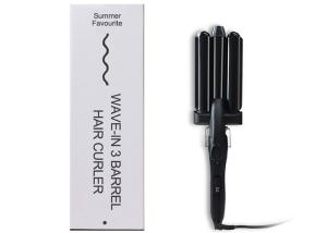 China One Inch 3 Barrel Curling Iron Dual Voltage Crimp LCD Display Hair Ironing Machine factory