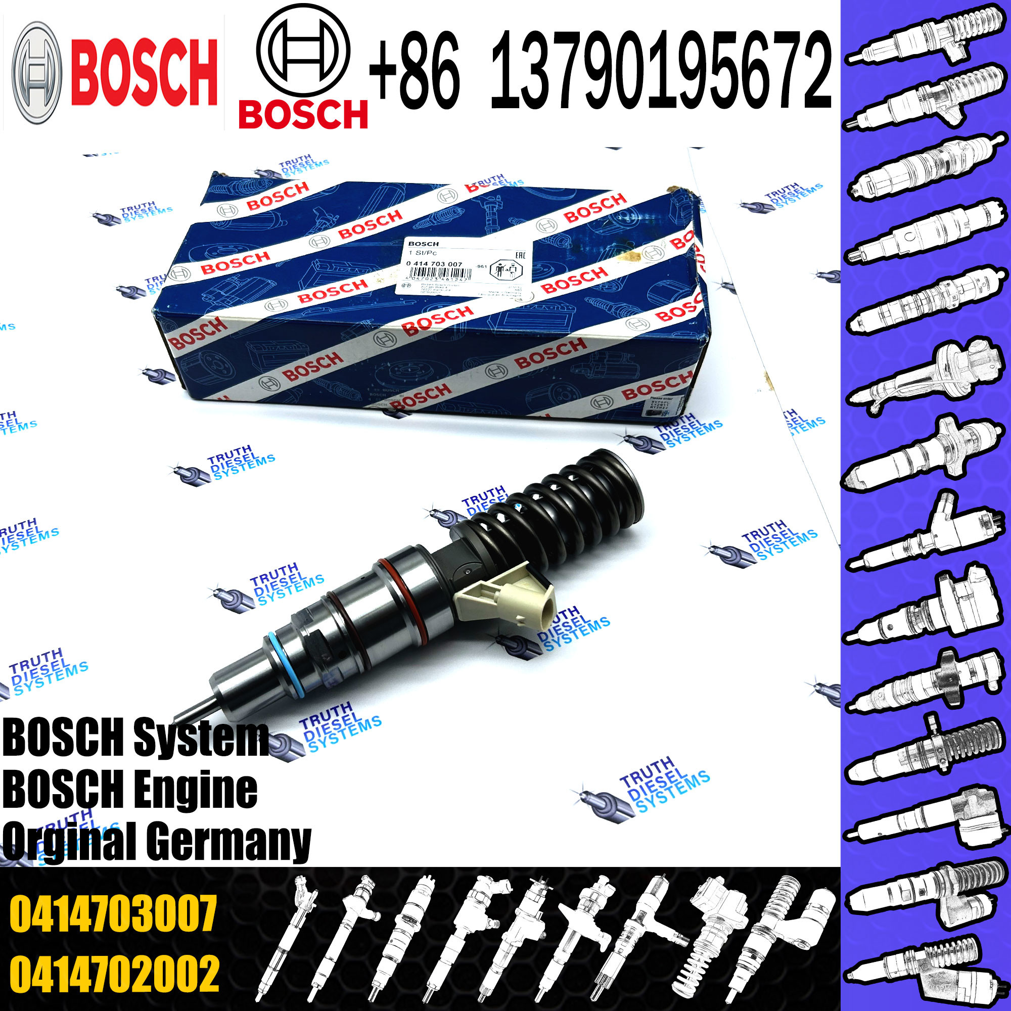 Diesel Fuel Injector 0986441030 0986441029 0986441028 0986441031 0414703005 0414703003 0414703002 0414703007
