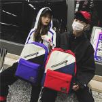 New Oxford waterproof cloth bag fashion cool slant zipper color students outdoor