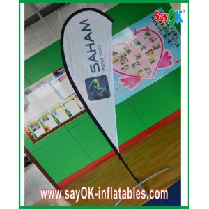 Advertsing Teardrop Flag Feather Customized With Logo Printing H 2.5m
