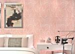 Leaf Pattern Removable Reusable Wallpaper , Contemporary Living Room Wallpaper