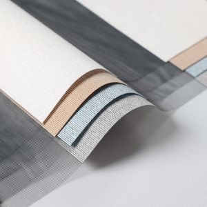 Modern Style 35% Polyester 65% PVC Zebra Roller Blinds Rainbow Soft Sheer Window Shades