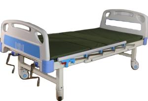 China Abs Headboard 2 Crank Adjustable Manual Nursing Bed factory