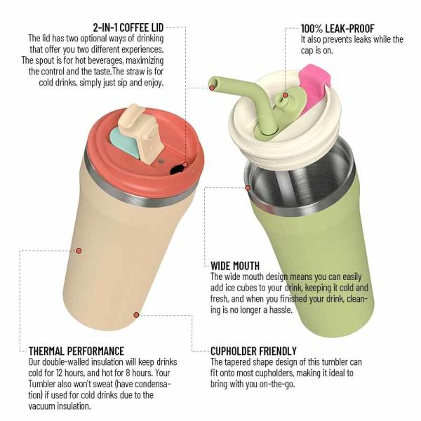 Stainless Steel Vacuum Bottles Bulk Custom 12oz w/Handle | FDA-Certified, BPA-Free, Industrial-Grade