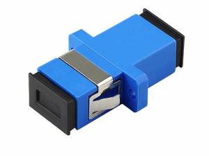China SC / UPC SM SX Fiber Optic Adapters Blue Color Single Mode Simplex Duplex factory