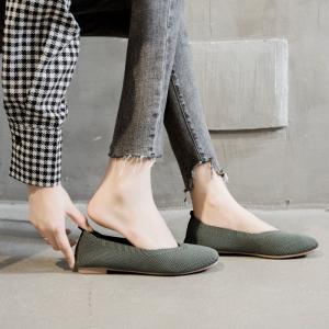 China Wholesale Breathable Fashion Low Heel Loafers Women Elegant Flat Dress Shoes For Ladies factory