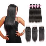 100% Malaysian Straight Hair Bundles For Black Women / Double Weft Hair