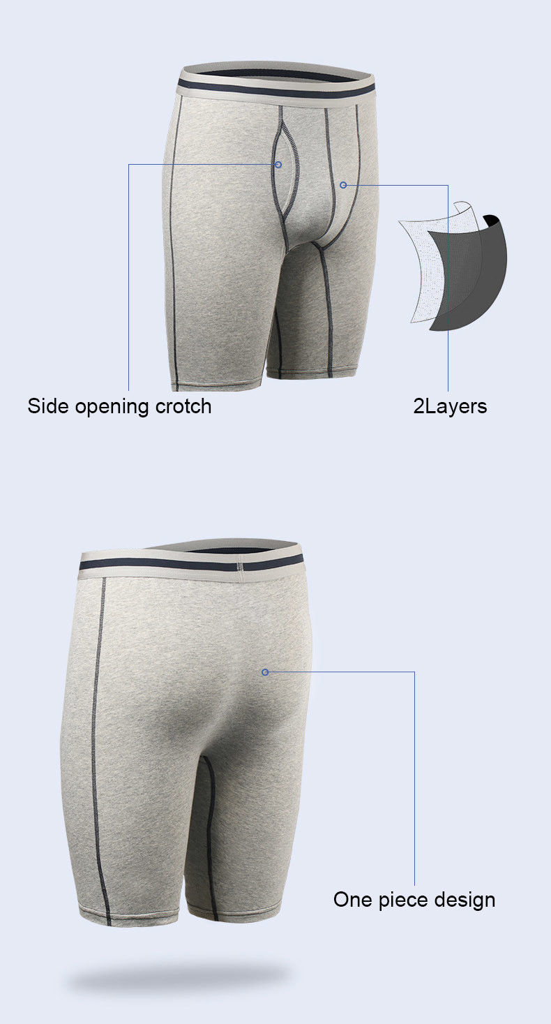 Athletic Fitness Sportswear Mens Boxer Briefs Underwear Long Leg Compression Running