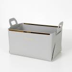 Convenience Stores Foldable Clothing Leather Basket Storage Box Desk Organizer