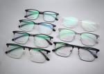 Portable Rectangle Metal Browline Glasses Framework Unisex 3534