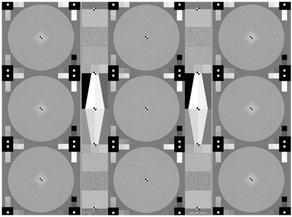 Modulated Sinusoidal Siemens Star Chart Sineimage Reflectance / Transparent