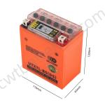 Outdo UTX7L-BS(DS) Rechargeable Lead Acid Motorcycle Battery 12V 7AH Large
