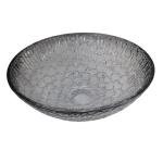 Modern Crystal Wash Basins Gradient Black Modern Glass Vessel