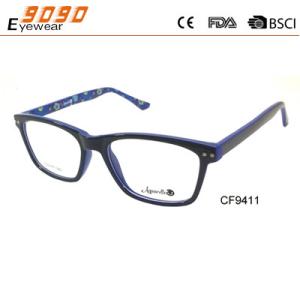 China Fashion CP plastic men's optical frames, blue frames and leg printed the cute pattern factory