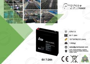 China 1.04KG sealed maintenance free rechargeable battery 6v 7ah For Alarm System factory