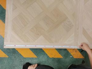 China unfinished versailles oak engineered panels with internal bevels factory