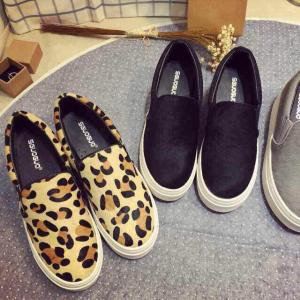 China 2015 Lastest Fashion Women's Sport shoes Sneakers Casual Leopard Print Genuine Leather factory