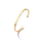 Luxury Diamond 18K Gold Chain Link Bracelet Eco Friendly Copper Gold Plated