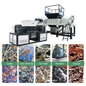 Automatic Scrap Metal Plastic Wood Shredder Crusher with Pump Standard