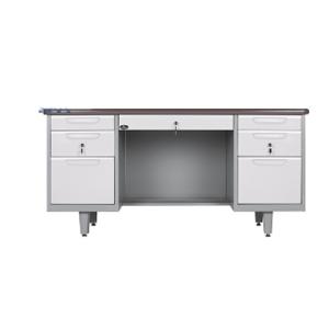 China Adjustable Standfoot KD Structure Double Pedestal Steel Office Desk factory