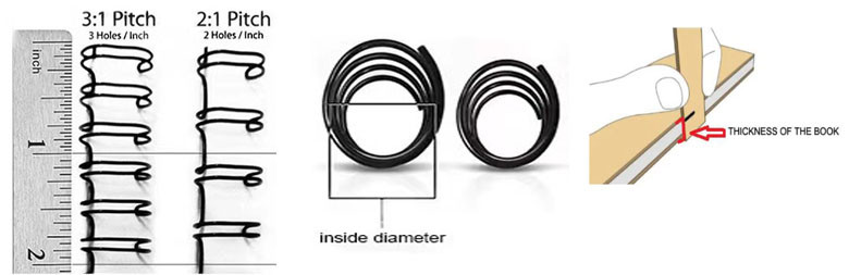 41mm Double Ring Twin Loop Wire Binding 3/4 inch For Notebooks And Calendars