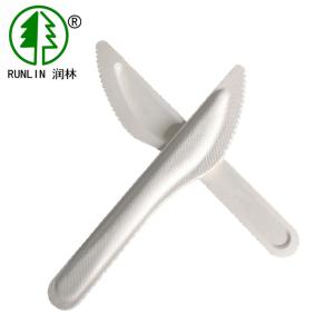 China Biodegradable Eco Friendly Bagasse Cutlery FDA White Disposable Safety Knife factory