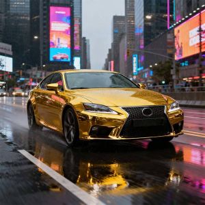 Electroplate Chrome Car Wrap Waterproof Chrome Gold Vinyl Wrap Customized