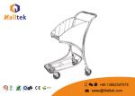 Silver Airport Luggage Trolley Airport Baggage Trolley High Strength Aluminum