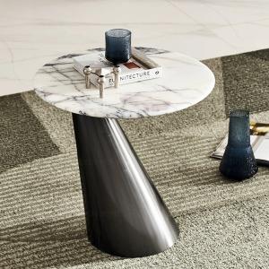 China Stainless Steel Marble Top Sofa Side Table Telephone Table factory