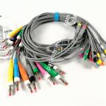 Edan Reusable 18-Lead ECG Cable 4mm Banana , IEC, EL16DIB181 For Medical Machine