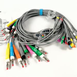 China Edan Reusable 18-Lead ECG Cable 4mm Banana , IEC, EL16DIB181 For Medical Machine factory