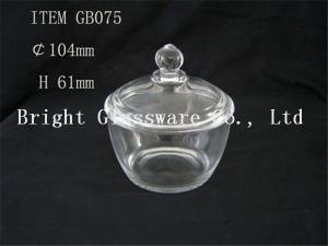 China hot-selling clear glass bowl with lid, glass container cheap factory