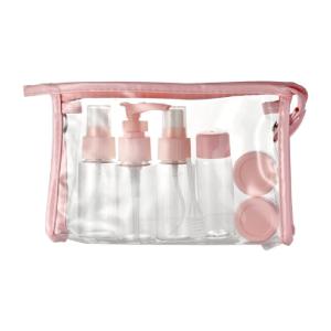 China Empty Plastic Bottles and Jars Travel Set for Personal Care PET Material Acceptable Logo factory