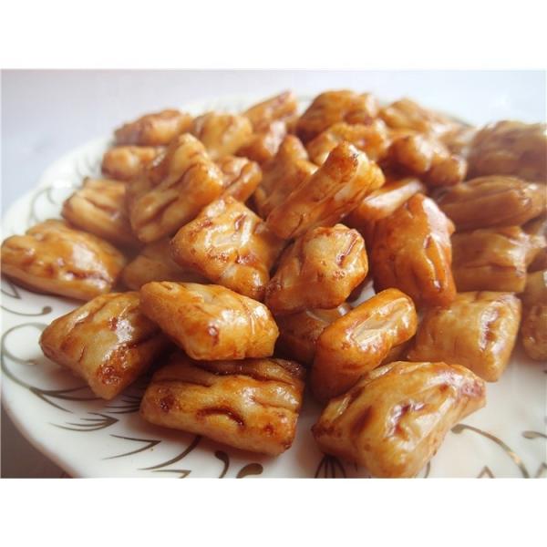 China Semi Soft Fried Rice Crackers Modified Starch Soy Sauce Rice Crackers factory