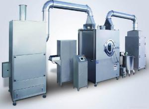 China High Output Intelligent Film Coating Machine Chocolate Coater 150kgs/time factory