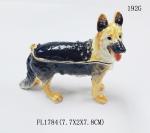 China manufacture animal jewelry boxes cute labrador dog metal alloy trinket