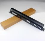Metal Plastic Ofc Termination Box , 19 Inch 1 U Rack Mount Cable Management