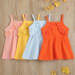 Sleeveless Casual Children'S Dress Clothing Solid Color Casual Dresses Medium