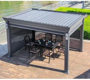 China Wholesale High Quality Patio Zipper Outdoor Automatic Blinds Balcony Windproof Motor Pavilion Garden Motorized Window Curtains factory