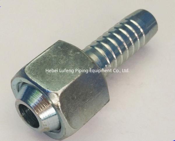 China Customized forged metric female thread hose fitting double connector hydraulic fitting metric barbed hose fittings factory
