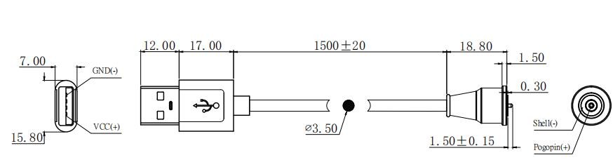 Round Magnetic Wire Connectors Customized Magnetic USB Connectors 3A