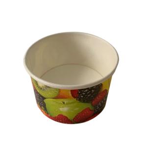 China 2.4 Oz Paper Ice Cream Cup Compostable Waterborne Coating Paper Ice Cream Tubs factory