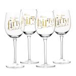 450ml Hand Blown Crystal Wine Goblets Classic With Vinyl Lettering