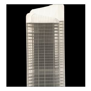 Modern N Scale Skyscraper Curved Facade 1:100 Architecture Model