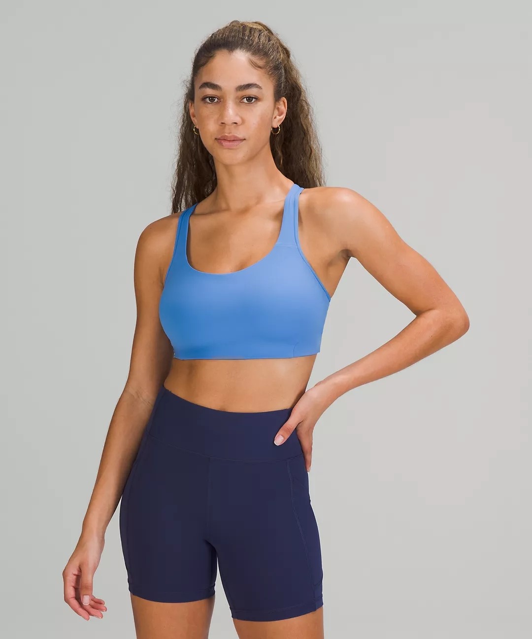 Spandex Racerback Sports Bra With Adjustable Straps , Fittin Padded Sports Bra