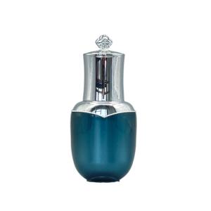 China Flower 15ml Essential Oil Bottle Dropper Oval Shape Cap 0.53oz Metallized For Cosmetic factory